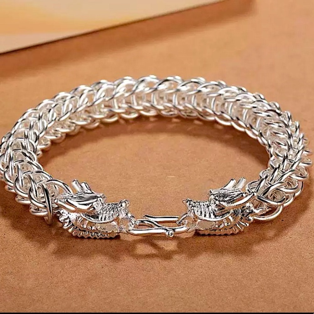 STERLING SILVER DRAGON BRACELET